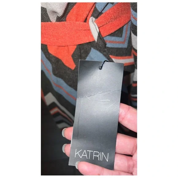 KATRIN LONG CARDIGAN WITH LONG SLEEVES MULTICOLOR. - Picture 6 of 6